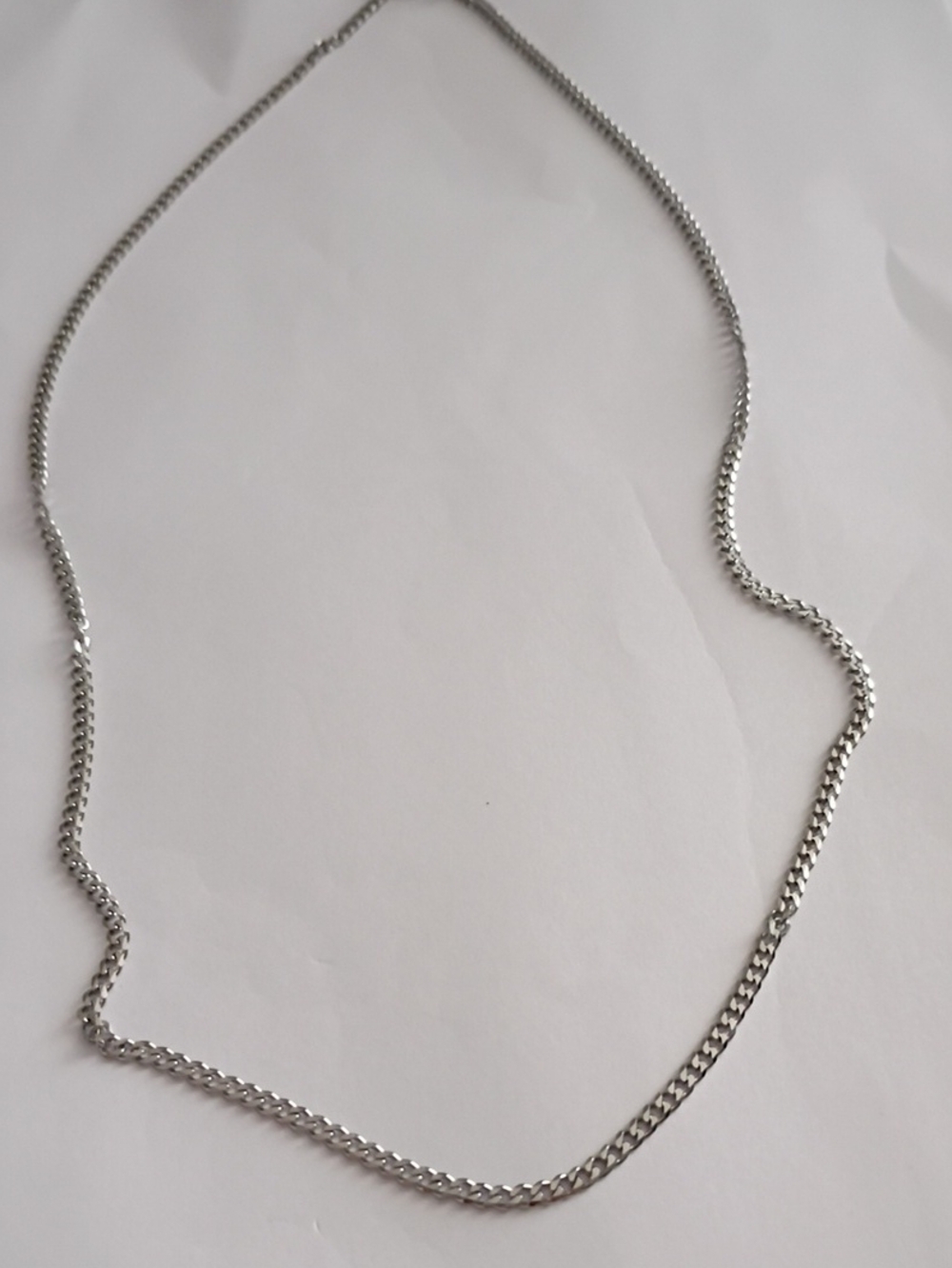 Classic Silver Tone Mens Chain Necklace - Sleek Everyday Style